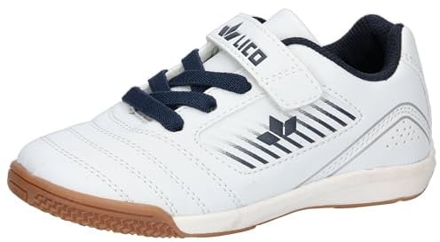 Lico Garçon Unisex Kinder Chaska Vs Chaussures de Sport en Salle, Blanc Marine, 28 EU