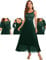 Berylove Kleid Dunkelgrün Ballkleid Lang Chiffonkleid Damen Glitzer Kleider Bridesmaids Abendkleider Grün Paillettenkleid Lang Evening Dresses for Women BLP7079 DarkGreen 2XL
