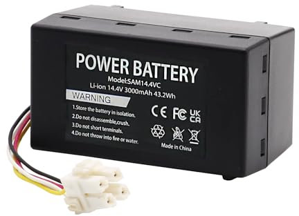 Abaiyer Vacuum Cleaner Battery Replacement 14.4V Li-ion 3000mAh Vacuum Cleaner Rechargeable Battery Suitable for Samsung SR10F71UB SR8940 SR8950 Vacuum Cleaner