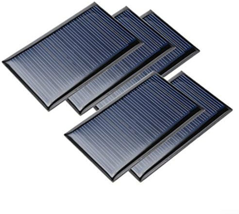 Mini modulo pannello solare in polietilene, 5 pannelli solari adesivi a goccia, pannelli di ricarica 72 x 45 mm, possono essere scientifici fai da te per caricabatterie leggero