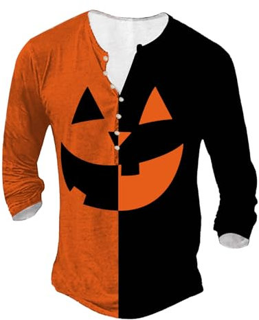Herren-Oberteil mit Halloween-Aufdruck, gruseliges, lustiges Sport-Oberteil, schweißabsorbierend und atmungsaktiv Armbänder Für Uhren (Dark Blue, S)