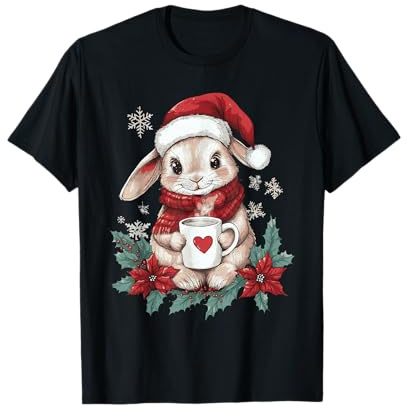 Hase Weihnachten Deko Frauen Männer Kinder Weihnachten Hase T-Shirt
