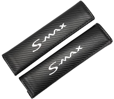 KLHYWEN 2 Stück Gurtpolster Auto für Fo-rd Smax S-max, Weich Bequem rutschfest Atmungsaktiv Autogurt Polster Gurtschoner Interieur Zubehör,White