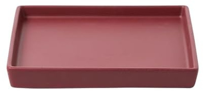 GEK208130 Jardin Grande Soucoupe en céramique for Plantes, bac à Fleurs carré for l'intérieur et l'extérieur Plantes en Pot(Red,XXL)
