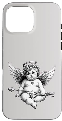 #snirt kleiner Engel dicker Engel mit Pfeil und Bogen Amor Hülle für iPhone 16 Pro Max