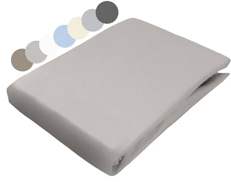 sleepling Flanell Spannbettlaken 90x200 cm, 100% Baumwolle, Spannbetttuch 90 x 200 cm, Blickdicht & Weich, Rundumgummizug, 35 cm Steghöhe, Made in Germany, Oeko-TEX, Waschbar bis 60 Grad, Sand