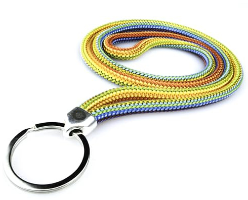 fish and ships LGBTQ+ Schlüsselanhänger (Lanyard) Rainbow aus Segeltau, Regenbogen Schlüsselband