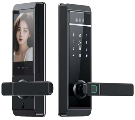 Swokely TY Smart Lock Fingerprint Password Card Key Unlocking Methods WiFi Indoor Outdoor Security 3050 Lock Modern for 38-120mm Thickness Office Home Bedroom Door