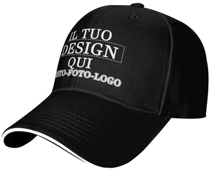 Cappello Personalizzato Uomo Baseball con Foto Testo Nome Regolabile Cappellino Personalizzati Trucker Cappello Personalizzato Daddy Cappellino Personalizzati con Visiera Regalo Festa del Babbo