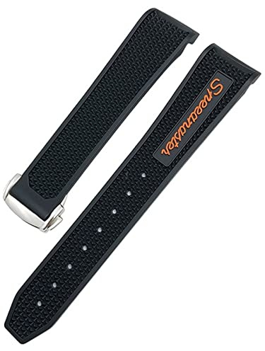 SERDAS 20mm Silikon Uhrenarmband Damen Herren Uhren für Omega BxWatch Speedmaster 007 Seamaster 300 AT150 Silikon Uhrenarmband (Orange Round,18mm)