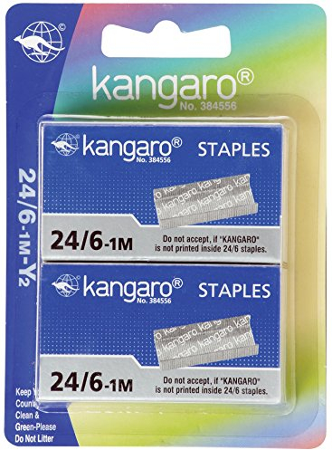 KANGARO KAN24/6 Heftklammer Nummer 24/6, 2x1000 Stück, Blister