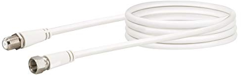 Schwaiger GmbH SCHWAIGER -KVCVHQ15 532- SAT-Antennen-Adapterkabel/ 1,5 m Anschlusskabel/konfektioniert/ 90 dB/ 2-Fach geschirmt/F-Stecker > F-Buchse/weiß, KVCVHQ15532