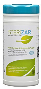 Sterizar D7404 Multi-Surface Anti-Bacterial Wipes, Pack of 200