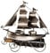 Flaschenhalter Wein Segelschiff aus Metall Flaschenständer 38,5 cm hoch