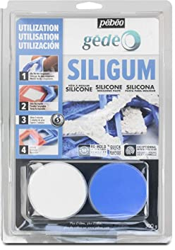 Pébéo - Gédéo Siligum 300 g - Pasta Siligum speciale per creazioni di stampi - Pasta per stampi in silicone di piccole dimensioni e per decorazioni piatte - Silicone per stampi presa rapidissima
