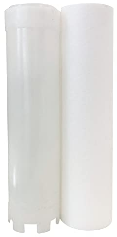 AQUAWATER - Kit 2 cartucce composto da una cartuccia filtrante antisedimenti ferita da 20 micron e una cartuccia anti-polifosfati anticalcare - 6 mesi