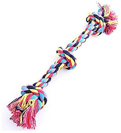 Vivifying Pet Chew Rope Toy, Durable Braided Cotton Rope Toy for Pet Dog Cat Puppy Teeth Cleaning (Colorful)