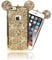 NALIA Handyhülle kompatibel mit iPhone 6 6S, Glitzer Slim Back-Cover Case mit Maus Ohren, Glitter Silikon Hülle Schutzhülle Dünn, Strass Bling Etui Handy-Tasche Smart-Phone Bumper, Farbe:Gold