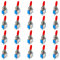 PerfectHD Mini Kippschalter - rote Plastikkappe - Minischalter - 3 Kontakte - WippSchalter - 6A 125V - 3A 250V - blau - 20er-Set - 8 Varianten
