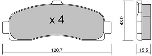 metelligroup 22-0145-0 - Made in Italy - Bremsbeläge