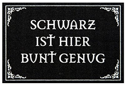 Rockbites Design 1012512110 Fußmatte, Polyamid, Schwarz, 40 x 60 cm, 1 Einheiten
