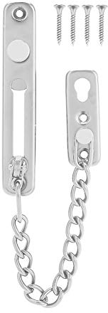 Serrure de chaîne de Porte en Acier Inoxydable Durable Chaîne antivol Lock Garde de sécurité Loquet de verrou de Porte à l'intérieur pour Maison Hôtel #3