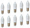 netSells www.netsells.de AUSWAHL 8V - 55V - netSells - 10er Set - 24V 3W Topkerze Riffelkerze Spitzschaftkerze - für Schwibbogen u. Lichterketten - für INNEN - für 10 Brennstellen - klar