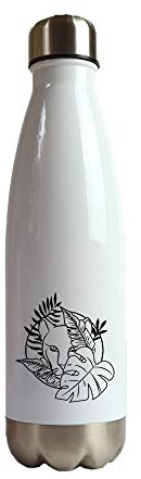 CADEAUX.COM - Gourde Isotherme Jungle - Personnalisable en INOX - Bouteille Isotherme 500 ML avec Bouchon À Vis- Idée Cadeau Personnalisé