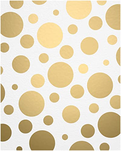 WANDfee Wandtattoo Punkte I gold I Wandsticker Wandaufkleber Wanddeko für Kinderzimmer Babyzimmer Mädchen Junge
