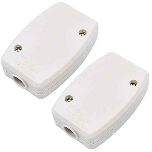 FUJIE 2Pcs Electrique Boîte de Jonction à 3 pôles Connecteur de Câble électrique Boîtier de Raccordement - Blanc