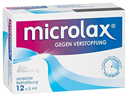 Microlax - Schnelles und sehr gut verträgliches Abführmittel bei Verstopfung – für Kinder und Erwachsene - 2 x 12 x 5ml