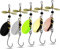 5er Set Spinner Kunstköder mit Einzelhaken und Propeller zum Angeln auf Forelle und Barsch