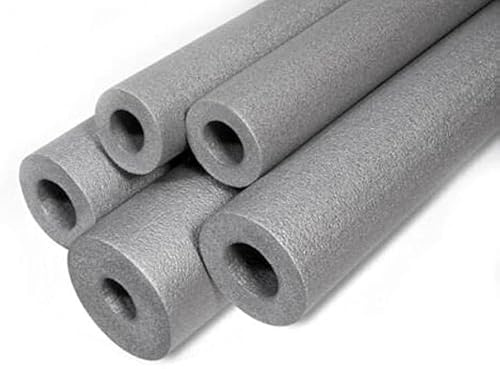 2 x 1m Grey Insulation Pipe - Foam Lagging Wrap Roll – Copper, Plastic, Steel, Water. (54mm / 9mm)