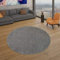 TT Home Wohnzimmer Teppich Kurzflor Unifarbendes Design Modern Und Zeitlos, Farbe:Anthrazit, Größe:Ø 120 cm Rund