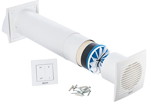 LIRAST 125mm Ventilazione Meccanica Controllata VMC Doppio Flusso Recupero Calore con Interruttore - VMC Recuperatore di Calore Doppio Flusso