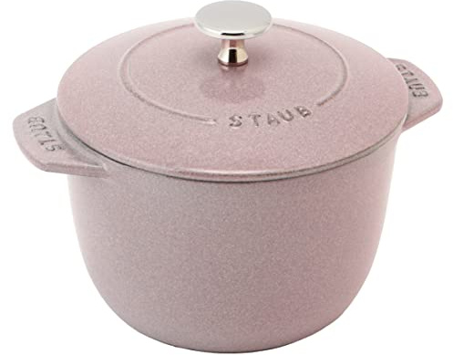 Staub La Cocotte de GOHAN 40508-854 - Pentola per riso in chiffon rosa, misura M, 16 cm, 2 pezzi, in ghisa, per cuocere il riso (prodotto originale giapponese con numero di serie)