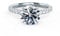 Blocaci Verlobungsring Ring Damen 9 Karat (375) Weißgold Ring 2CT Zirkonia Stein Frau Verlobungsringe Damenring Echt Schmuck Antragsring Größe 56