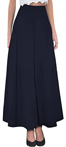 Hybrid & Company Women's Versatile Maxi Skirt/Convertible Dress KSKSD9500 1017 Navy XL