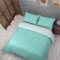 Vency Copripiumino Matrimoniale 240x220 3-Pezzi Turchese - OEKO-TEX 80% Cotone & 20% Poliestere, 1x Copripiumino con Cerniera + 2x federa con chiusura a busta 50x80 cm, Modello Puzzle