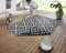 NORTHRUGS In- und Teppich Malta 240x340cm - Wendeteppich Wetterfest Geometrisches Muster für Balkon Terrasse Garten Wintergarten Wohnzimmerteppich Wasserfest in Night Silver, 105461-240x340