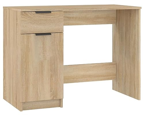 vidaXL Schreibtisch Computertisch Arbeitstisch Bürotisch PC Tisch Büro Laptoptisch Büromöbel Arbeitszimmer Sonoma-Eiche 100x50x75cm Holzwerkstoff