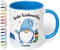 True Statements Weihnachtstasse mit Namen personalisiert „Frohe Weihnachten Wunschname“ - 330ml Keramik Kaffeebecher mit Wichtel-Motiv und Spruch – Geschenk zu Weihnachten (Cambridge Blau)