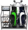 Swing Sports Golftaschenständer – 95,5 cm Doppelte Golftasche Aufbewahrungsregal für Garage mit Golfzubehör Organizer Regale