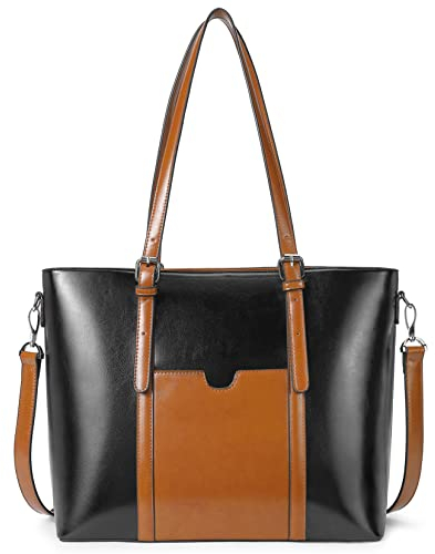 BOSTANTEN Damen Aktentasche 15.6 Zoll Laptoptasche Arbeitstasche aus Kunstleder Handtasche Frauen Shopper für Büro Schule Einkauf