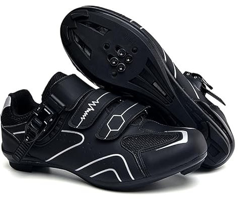 Hixingo Fahrradschuhe Herren Damen MTB Radsportschuhe Rennradschuh Mountainbike Schuhe Sneaker Gestreift Atmungsaktive Outdoor-Radschuhe Fahrrad MTB Schuhe