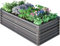 UDPATIO Hochbeet aus Metall,180x60x90 cm, Zink-Aluminium Freistehendes Hochbeete für Garten und Balkon, 970 L Pflanzkasten für Garten, zum Anbau von Gemüse, Blumen und Obst, Grauschwarz
