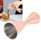BestAlice Jigger pour Barman, Double Doseur à Cocktail, Doseur en Acier Inoxydable, 30 Ml/60 Ml, Tasse Doseuse Intégrée pour Bar à Domicile(Cuivre)
