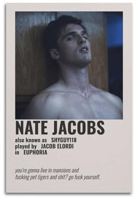 TeDe Jacob Elordi-Nate Jacobs herausragender Schauspieler, dekoratives Gemälde, Druck, Leinwand, Wandkunst, Wohnzimmer, Schlafzimmer, Poster, Gemälde, 20 x 30 cm, ungerahmt