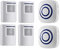 HommyFine Motion Sensor Alarm Detector, Wireless Visitor Door Entry Chime Alart with PIR Motion Sensor Detector and Plug-in Receiver for Business Home Office or Shop (4Sensors + 2Receivers)