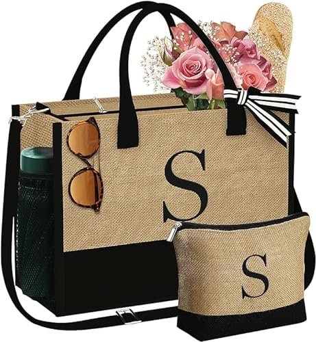 Borsa Mare Donna Tracolla Tote Bag Borse Università Grande Shopper Tela Spalla Viaggios Shopping A Mano Ufficio Bauletto Capiente Personalizzata per Feste Viaggi Picnic Vacanze Shopping Stile S